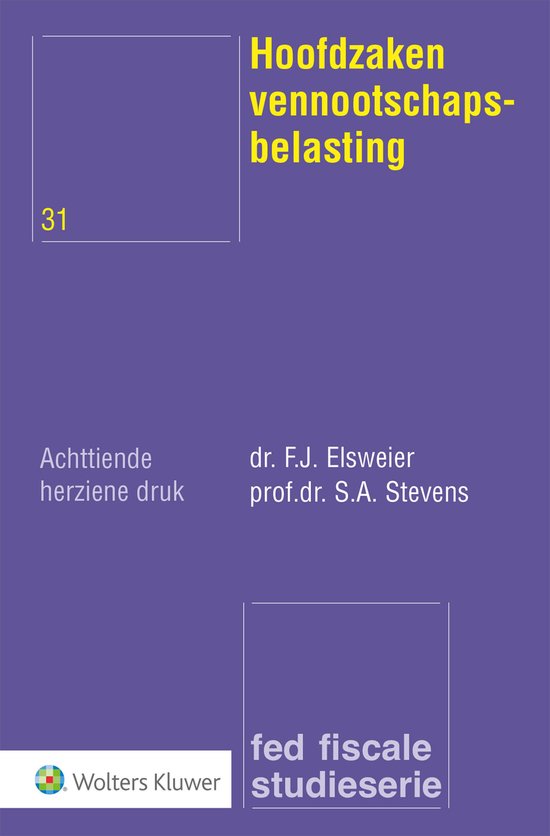 Hoofdzaken vennootschapsbelasting - cover