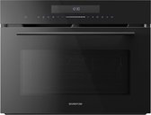 Bol.com Inventum IMC4535GT - Inbouw combi-oven - Hetelucht - Magnetron - Grill - 50 liter - 45 cm hoog - Tot 250 graden - Zwart aanbieding