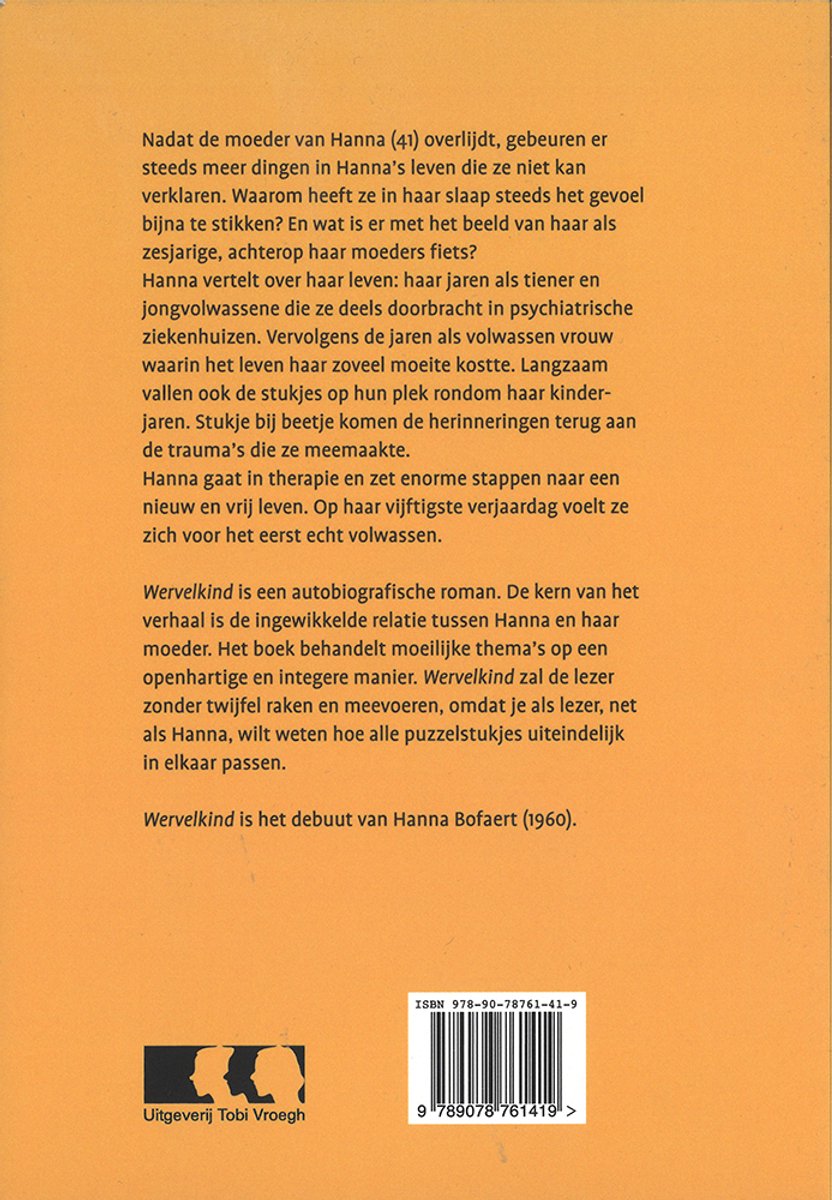 Boek Wervelkind: Over jeugdtrauma en herstel. Achterkant met tekst en ISBN.
