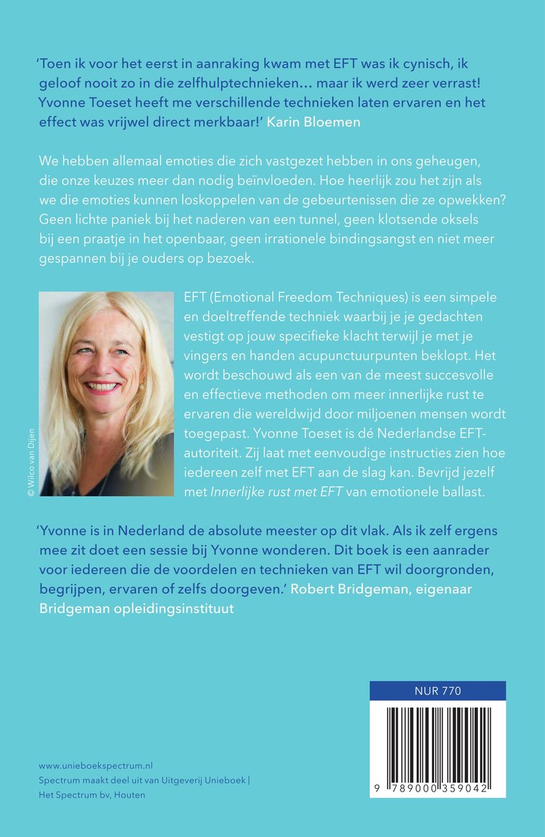 Innerlijke rust met EFT - back cover