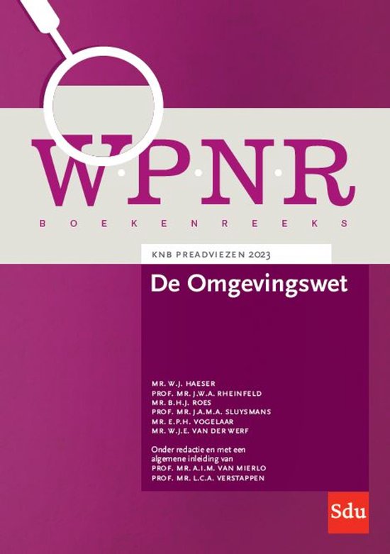 WPNR Boekenreeks 16 - De Omgevingswet - cover