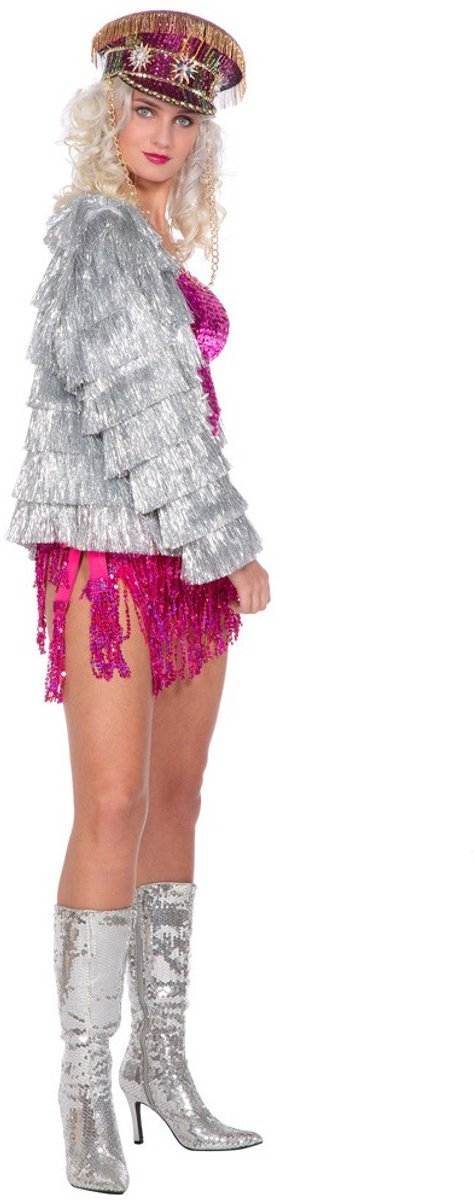 Festival Jasje Bling Tinsel - Zilver - Maat L-XL