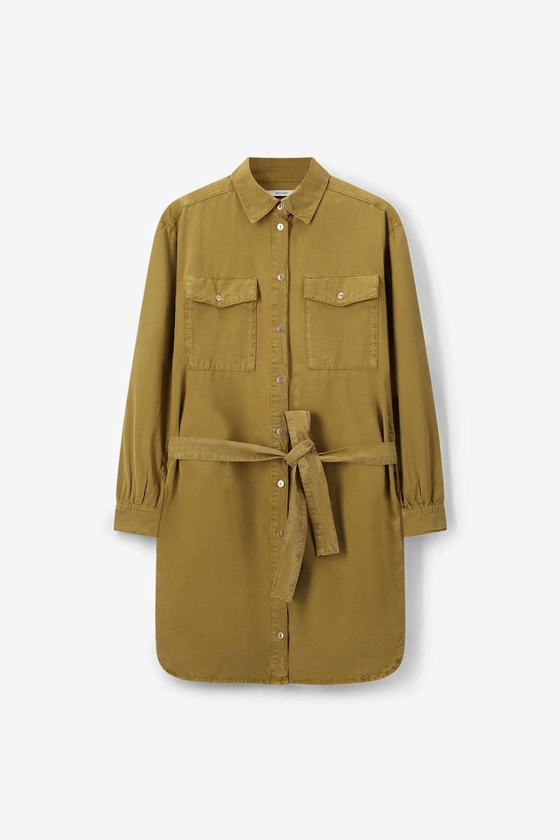 Sissy-Boy - Lichtgroene midi jurk met ceintuur