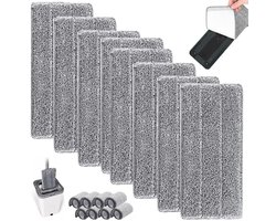 Ibenzoa® Set van 8 Microvezel Dweilpads – Voor Efficiënte en Veilig Vloeronderhoud