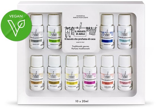 Il Bucato di Adele Wasparfum - Italiaanse Was Parfum - Luxe Geuren - Geurenpakket - Proefpakket - Cadeauset 10x20ml