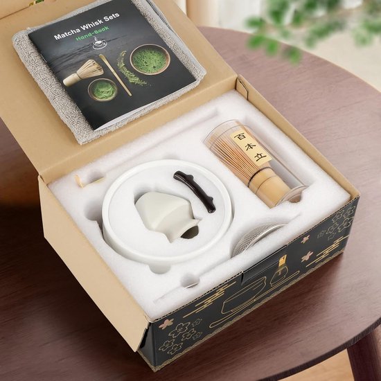 7-delige matcha-set voor Japanse ceremonies, matcha-garde, matcha-set voor theeceremonie, kan ook als cadeau aan vrienden of collega's worden gegeven (groene thee, hars 7-delige matcha-set voor Japanse ceremonies, matcha-garde, matcha-set voor theeceremonie, kan ook als cadeau aan vrienden of collega's worden gegeven (groene thee, hars