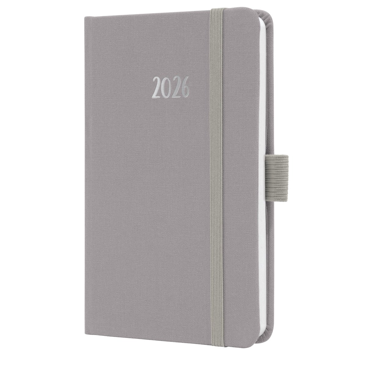Sigel weekagenda Feel 2026 formaat A6 Pearl Grey hardcover