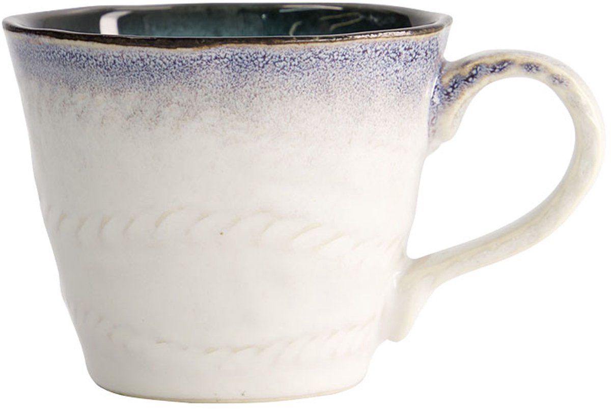 Tokyo Design Studio - Mok - Yamasaku – Blauw en Wit – 200ml – 12,5x9x7,5cm