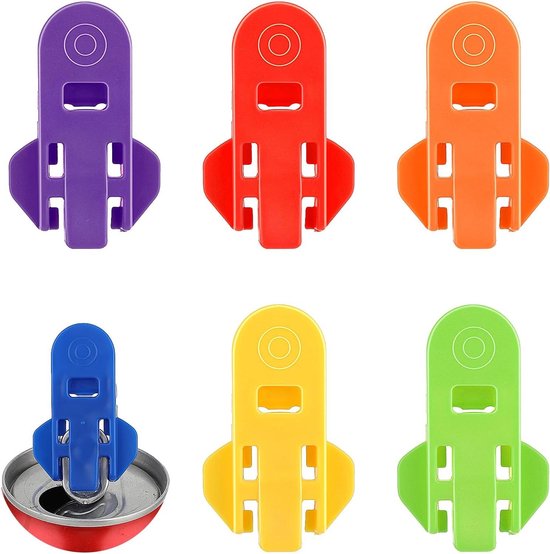Handmatige Easy Can Opener - 6 STKS - Kleurrijke Soda Bier Blikopener - Drank Kan
