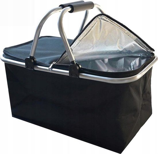 Panier pique-nique pliable - Sac isotherme - Sac de plage - Panier isotherme - 30 litres