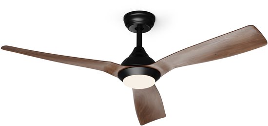 Plafondventilator AC wit met palmbladeren 132 cm met LED Plafondventilator AC wit met palmbladeren 132 cm met LED