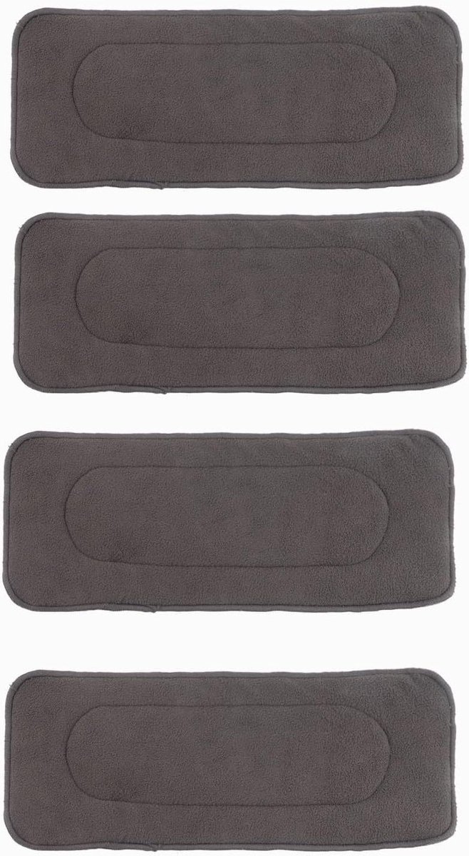 5-Layer Washable Bamboo Charcoal Cloth Diaper Liner - Soft and Comfortable - Super Absorbent - Adult Insert - Pack of 4