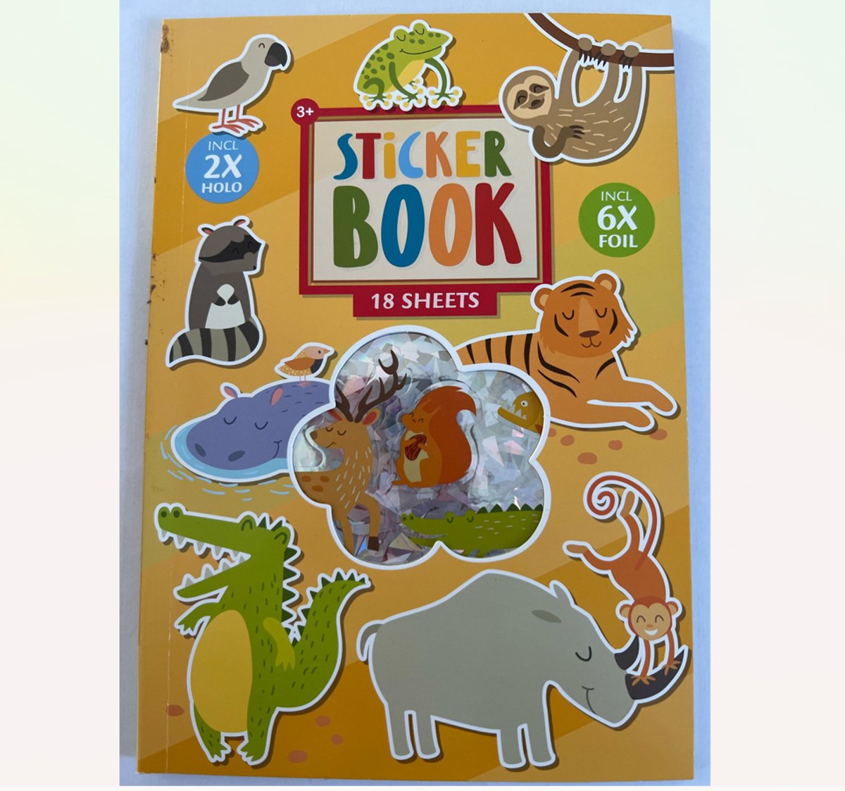 Stickerboek Dino A5 18 vel Inclusief 2x holo- en 6x glitter-stickers vol met dino stickers