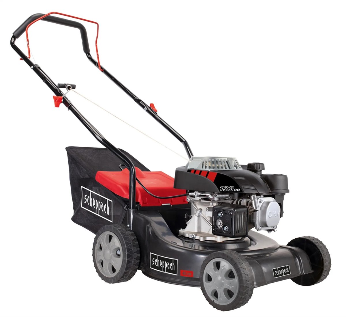 Scheppach MP132-40 Benzine Grasmaaier - 34pk / 4-takt motor - Maaibreedte 40cm - Instelbare Maaihoogte - 35L Opvangbak