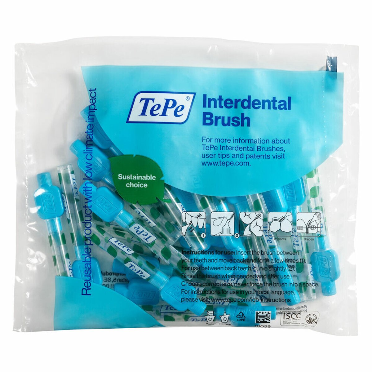 TePe Interdentale Ragers Original 0,6 mm Blauw - 3 x 20 stuks - Voordeelverpakking