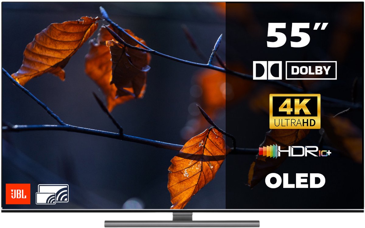 Horizon Smart TV 55 inch OLED - 4K ULTRA HD Televisie - XT Line - JBL SOUND - WiFi - Voice Assistant - Frameless Slim Design - AURORA OLED