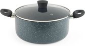 Bol.com Soeppan - antiaanbaklaag - inductie - 1 stuk - zwart - aluminium - 28 cm aanbieding