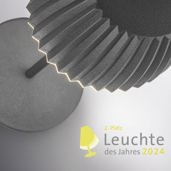 BRILONER Riffle - Mini lampe de table rechargeable - lampe sans fil - intensité variable tactile - pour l'intérieur et l'extérieur - Lauréat du German Design Award 2025 - anthracite - Ø8,5 x 20 cm