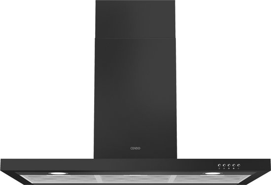 CENDO BMB5090PDZ - Wand Afzuigkap - 90 cm - Zwart - 730 m³/h