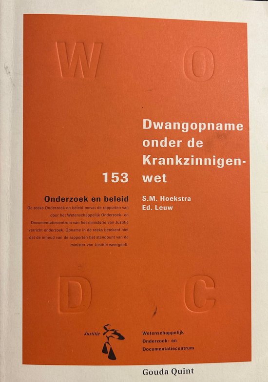 Dwangopname onder de Krankzinnigenwet - cover