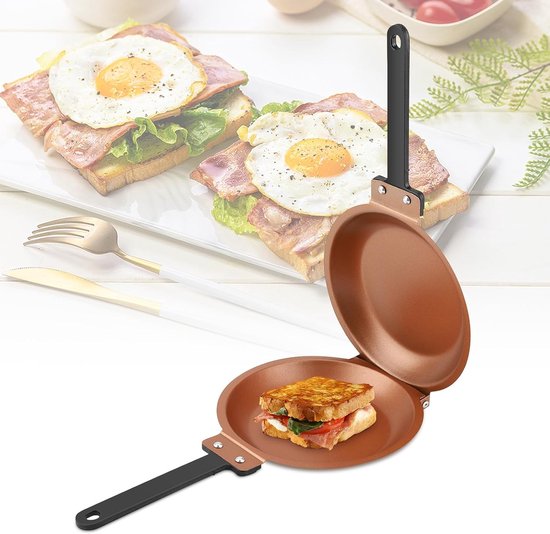 Grillpan met Antiaanbaklaag, Dubbelzijdig Snelkoken, 12,6 Inch