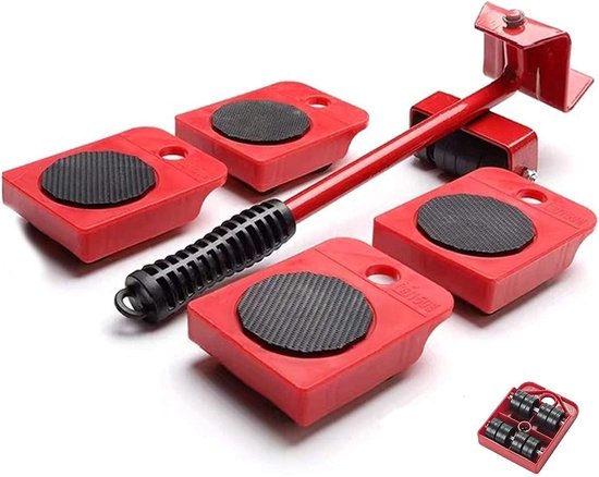 Meubellifter - Rood - 5-delige Set - Eenvoudig Verplaatsen van Meubels