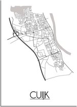 DesignClaud Cuijk Plattegrond poster - A2 + fotolijst zwart (42x59,4cm)