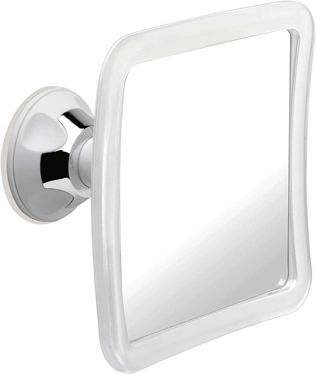 Condensvrije Douchespiegel met Zuignap - Anti-condens Scheerspiegel voor Badkamer - 16 x 16 cm