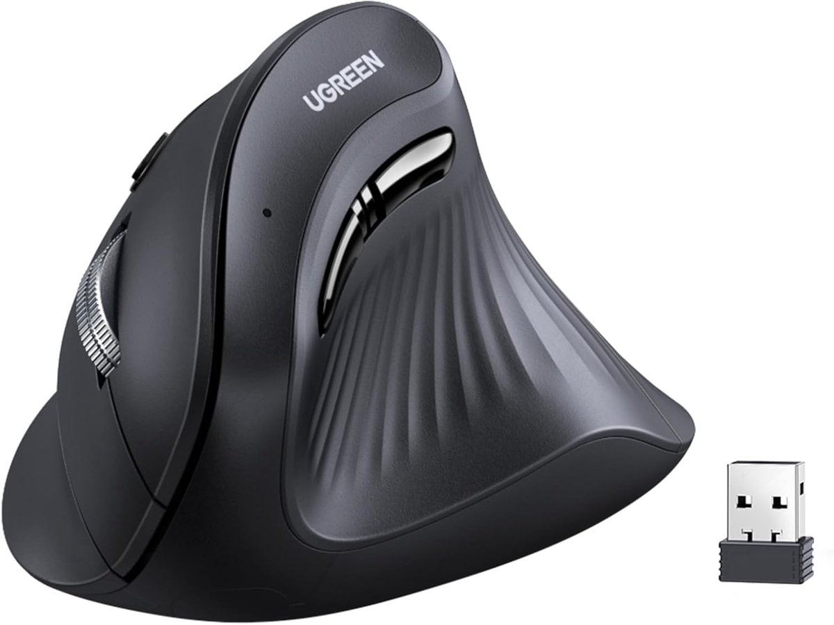 Ergonomische Verticale Bluetooth Muis met 6 Knoppen - Draadloze Muis voor PC, Laptop, Tablet en Mobiele Telefoon