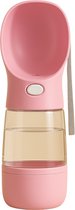 Drinkfles Hond - 2- in -1 waterfles en voerbak - 600 ML - Waterfles Hond - Lekvrij - Voerbak hond – voerbak kat - Honden drinkfles - Honden Waterfles - Waterfles Hond Onderweg