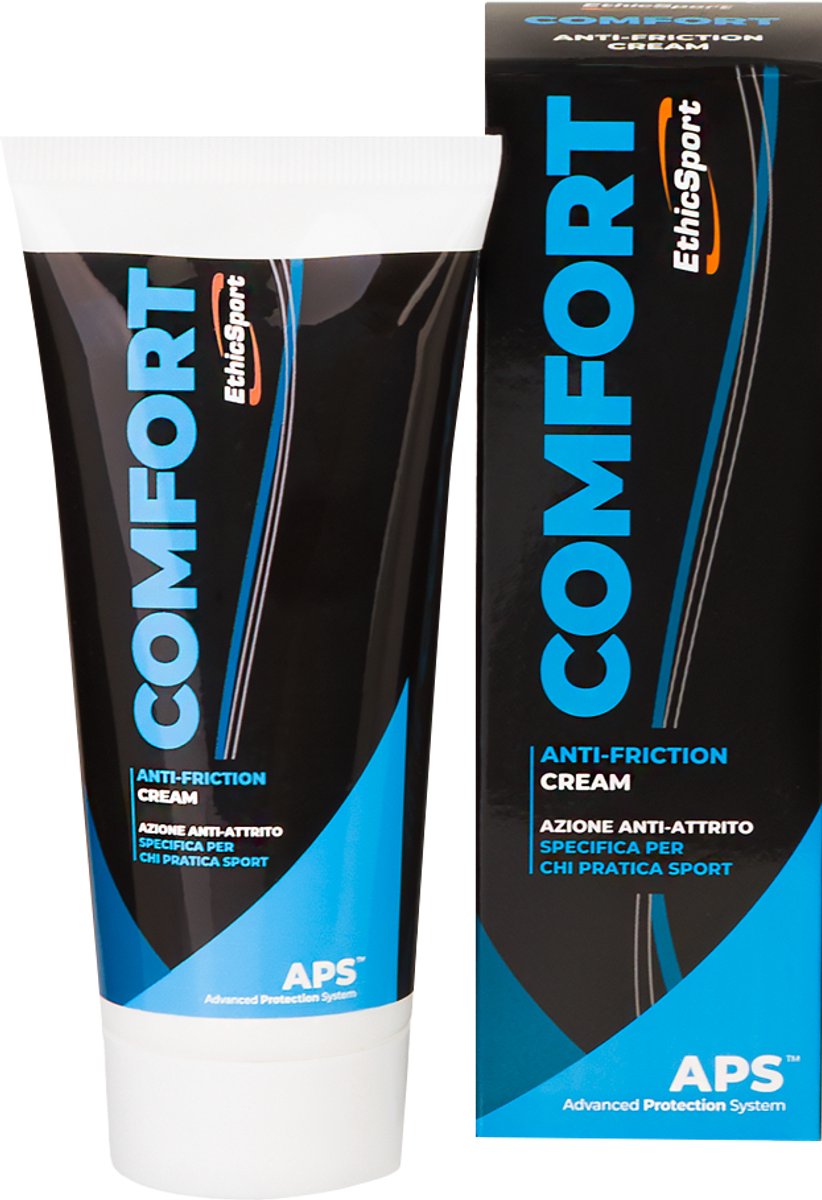EthicSport Comfort - Anfi-Friction Cream 100 ml - crème voor schuurplekken, huidirritaties tijdens intensieve fysieke inspanningen - Zonder onnodige toevoegingen – Vrij van cafeïne