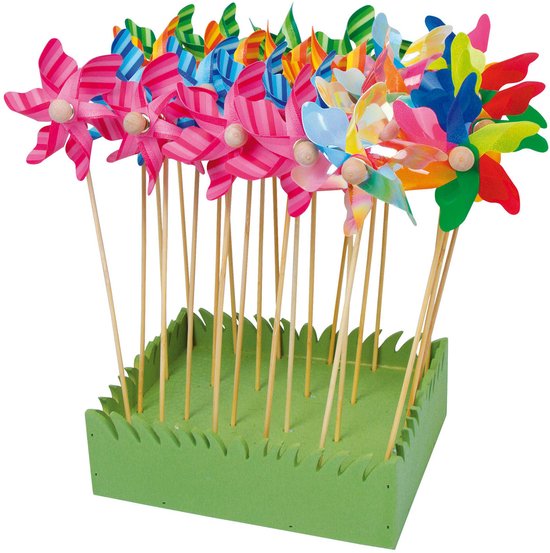Small Foot - Windmolen met Houten Stok 28cm, 24st.