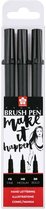 Sakura Pigma Penseel Pen Set, 3 x FB MB BB