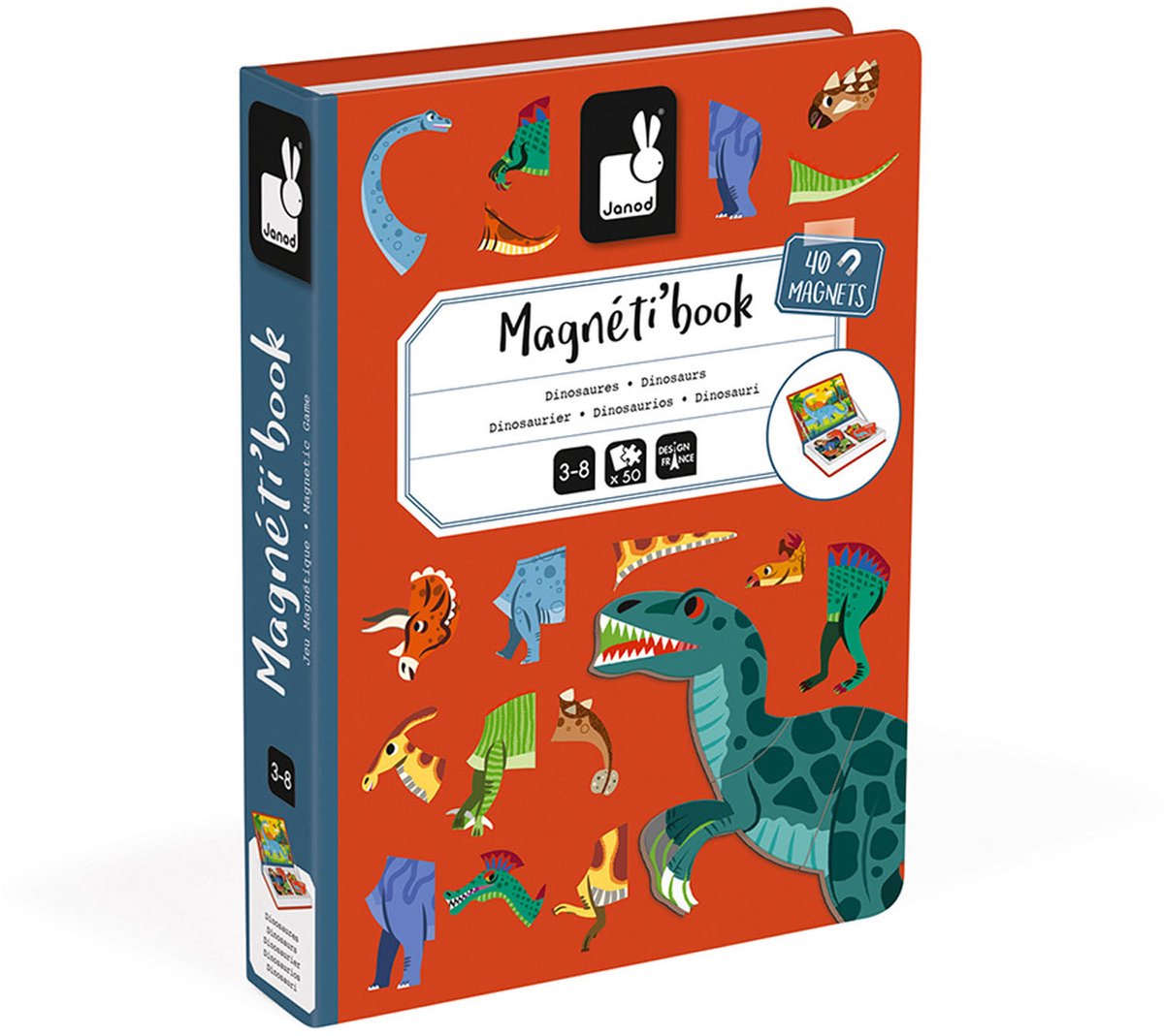 Janod - Magnetibook - Dinosaurus - Magneetboek Speelset — afbeelding 4
