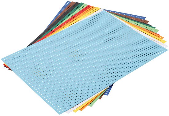 Borduurkarton (set nr. 50) vel 10 kleuren assorti