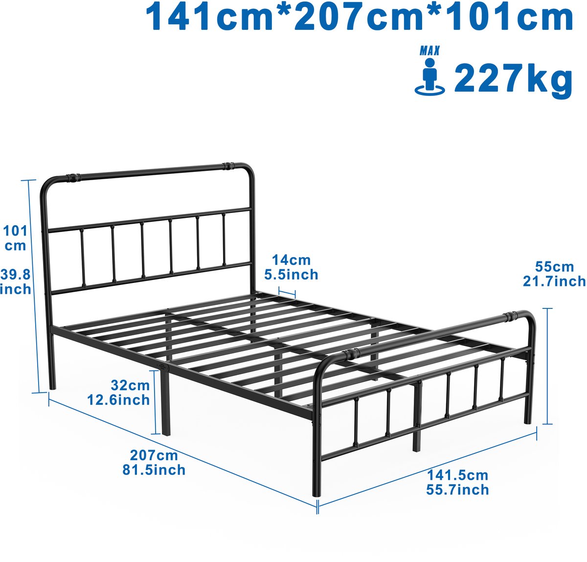 NAIZY NAIZY Hoog Hoofdbord Bedframe - afbeelding 2