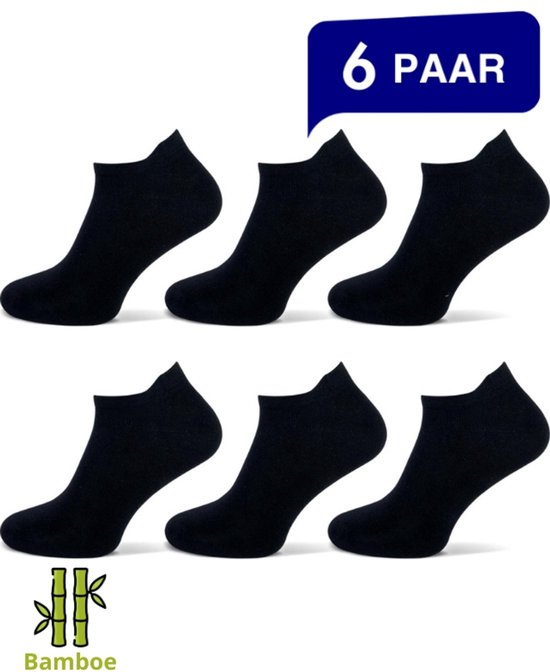 Collection Nova - Chaussettes basses en Bamboe - Femme et Homme - Bamboo - 6 paires - Chaussettes basses - Chaussettes basses - Wit - Taille 43-46