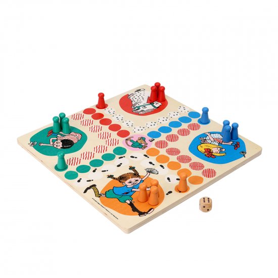 Foto: Kinderboekenlicenties pippi langkous houten spel ludo 