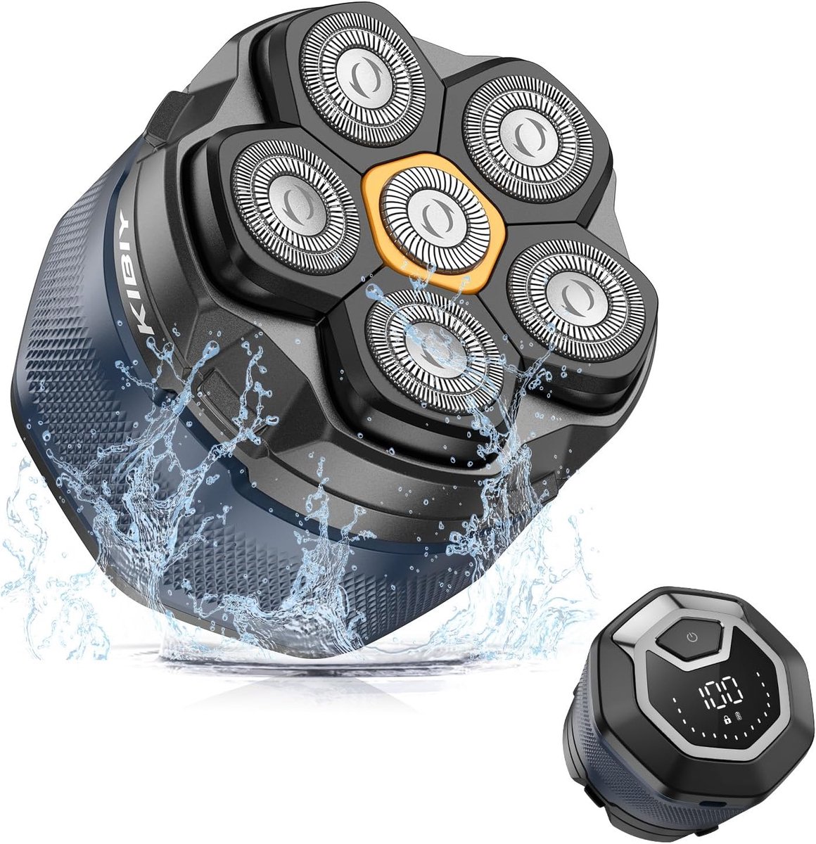 Geavanceerd Elektrisch Scheerapparaat voor Heren - 6D Afneembare Kop, IPX7 Waterdicht, LED-display, Oplaadbaar Type C