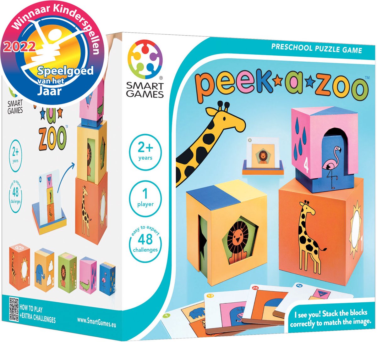 SmartGames Peek-a-Zoo - Educatief Spel - 48 opdrachten