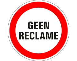 Geen reclame sticker 150 mm