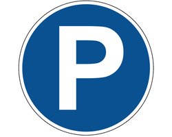 Parkeren verplicht bord - kunststof 100 mm