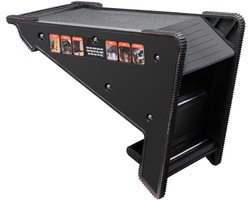 Ladderkrik, Laadvermogen 380 Lbs, Pp Laddernivelleringstool, Trapladderstabilisator met Opbergruimte, Gebruiksvriendelijk Stabiel Platform voor Alle Terreinen, Accessoires voor Uitschuifladders