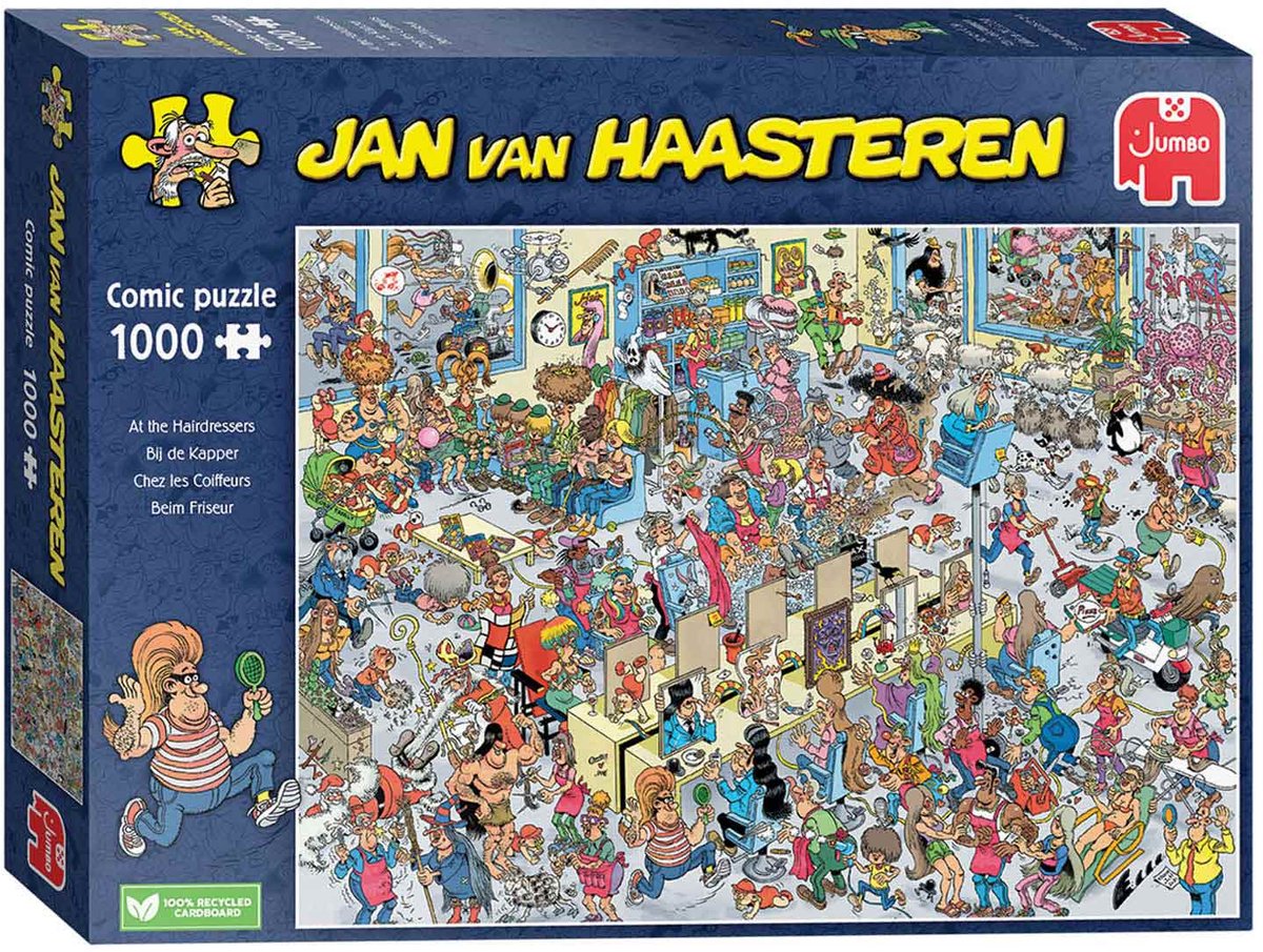 Jan van Haasteren - Bij de kapper - 1000 stukjes - Legpuzzel — afbeelding 6