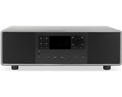 Primus Internetradio Stereo-installatie – DAB+, FM, WLAN, Bluetooth, Spotify & Deezer – AUX-in, Podcast & Houten Behuizing – Chalk Grey