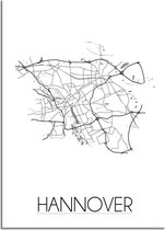 DesignClaud Hannover Plattegrond poster A3 + Fotolijst wit