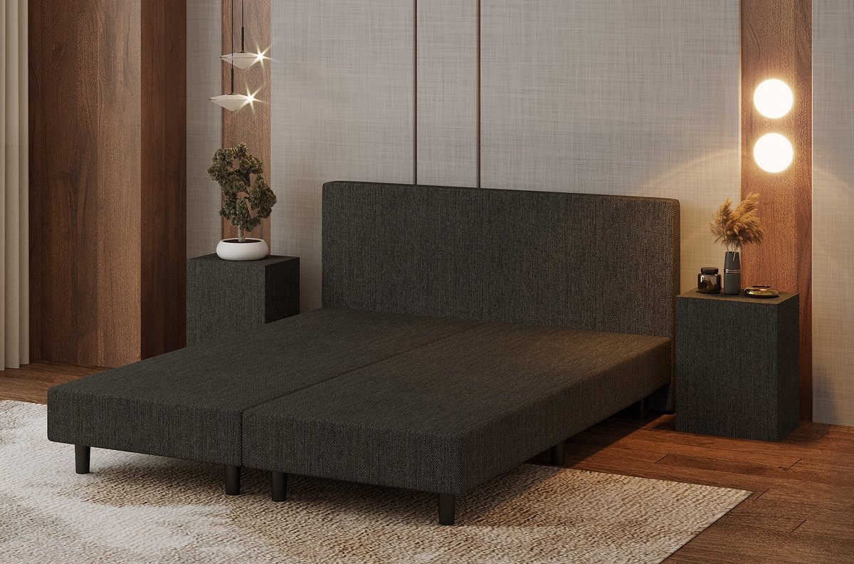 Nessa Nessa Boxspring Bjorn Antraciet – Pocketvering - afbeelding 3