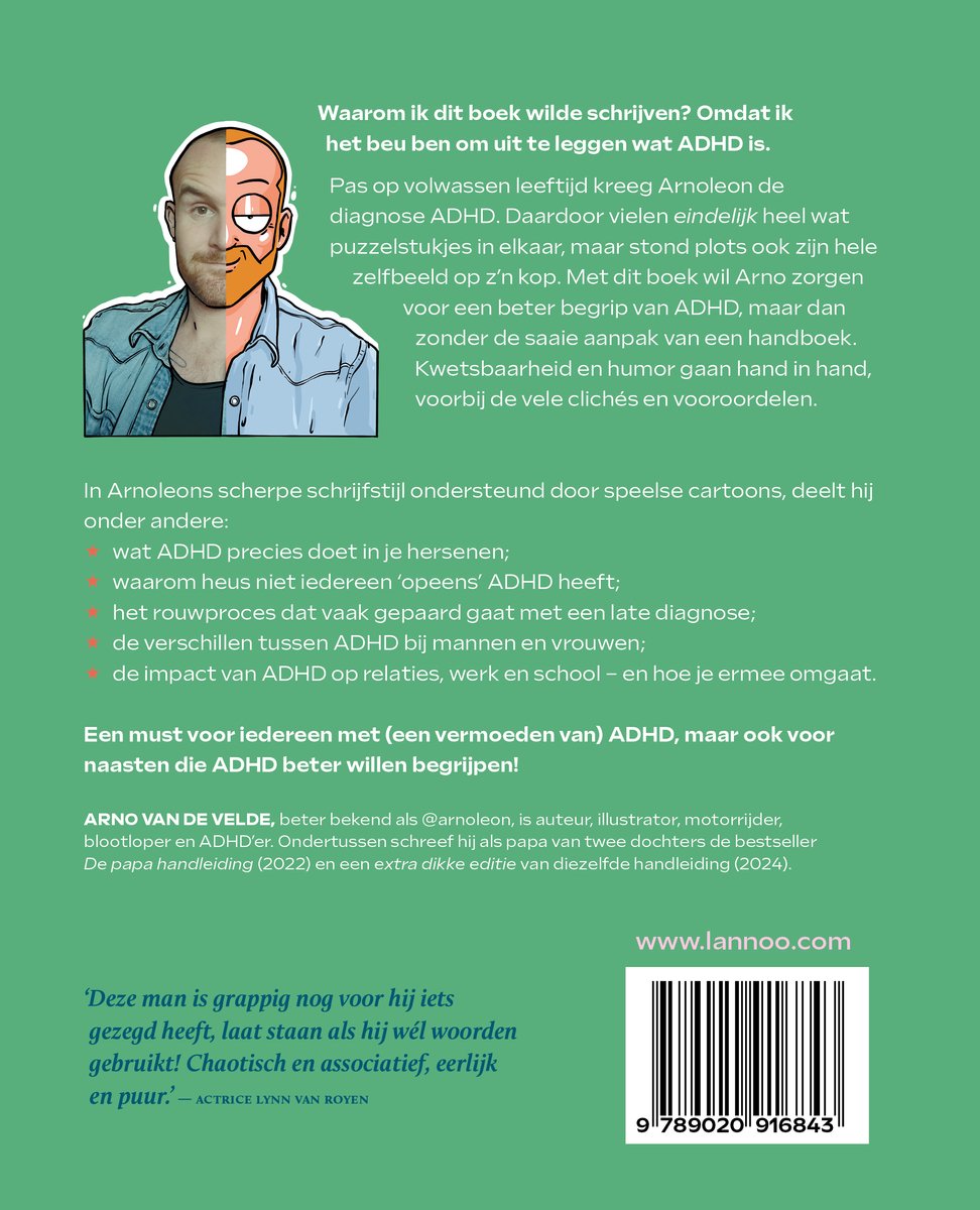 De ADHD handleiding van Arnoleon - back cover