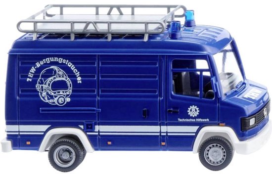 Wiking 027201 H0 Hulpdienstvoertuig Mercedes Benz 507 D THW bestelwagen