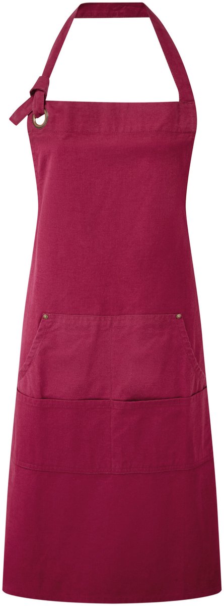 Schort/Tuniek/Werkblouse Unisex One Size Premier Burgundy 100% Katoen